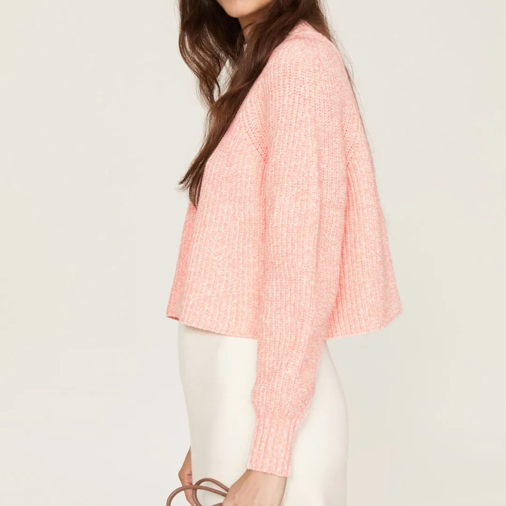 Club Monaco Cropped Knit Ribbed Sweater - Picture 2 of 7